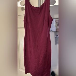 Maroon bodycon dress